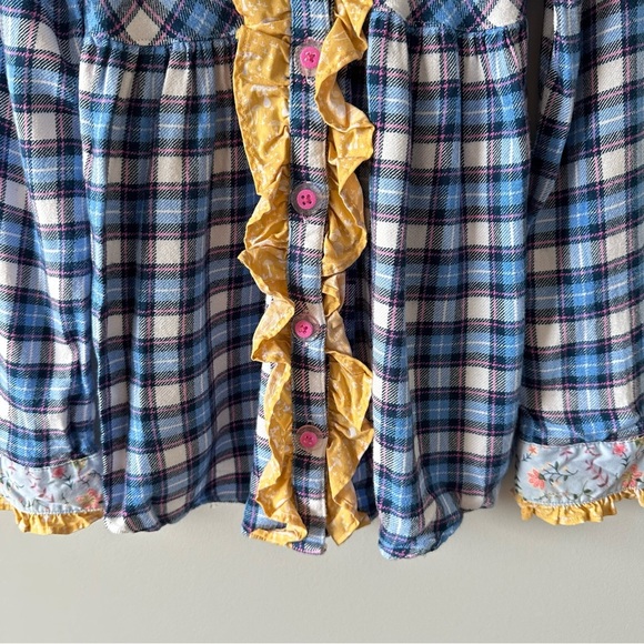 Matilda Jane size 10 Make Believe Floating Away tunic plaid flannel - Picture 3 of 11